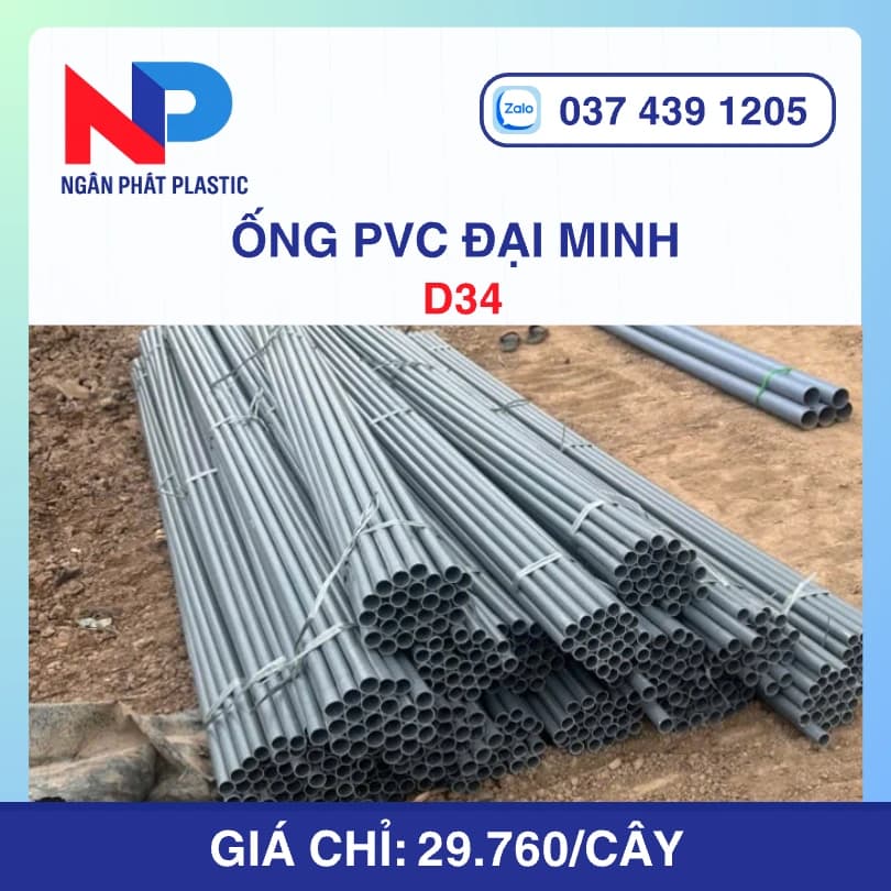 Ống Nhựa PVC 34 Đại Minh