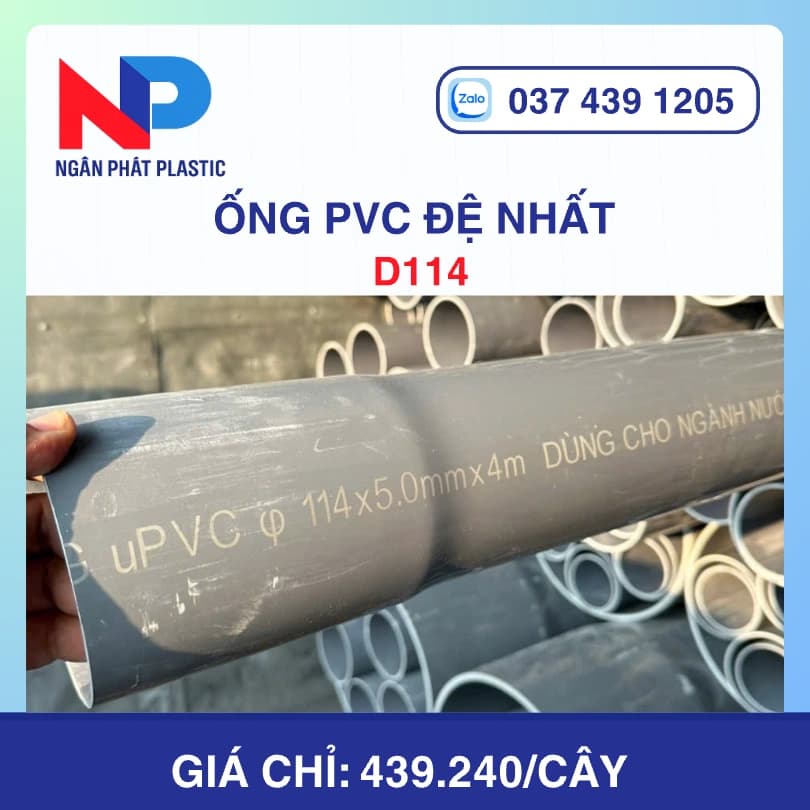 Ống Nhựa PVC D114 Đệ Nhất