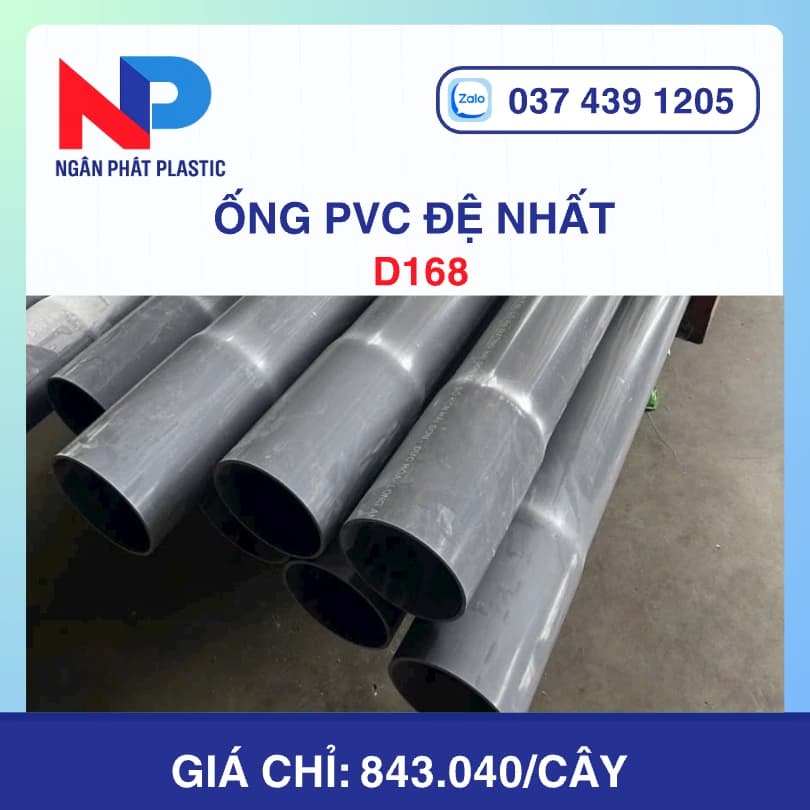 Ống Nhựa PVC D168 Đệ Nhất
