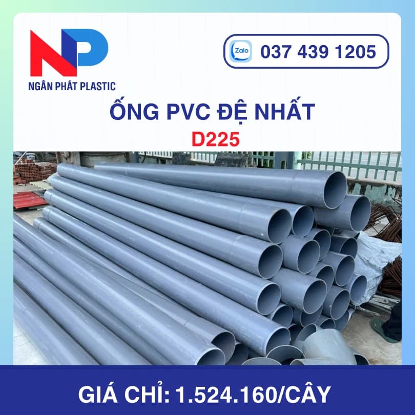 Ống Nhựa PVC D225 Đệ Nhất