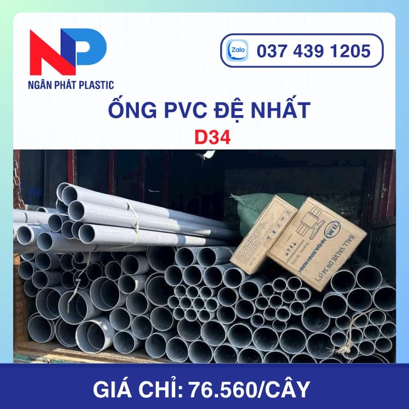 Ống Nhựa PVC D34 Đệ Nhất