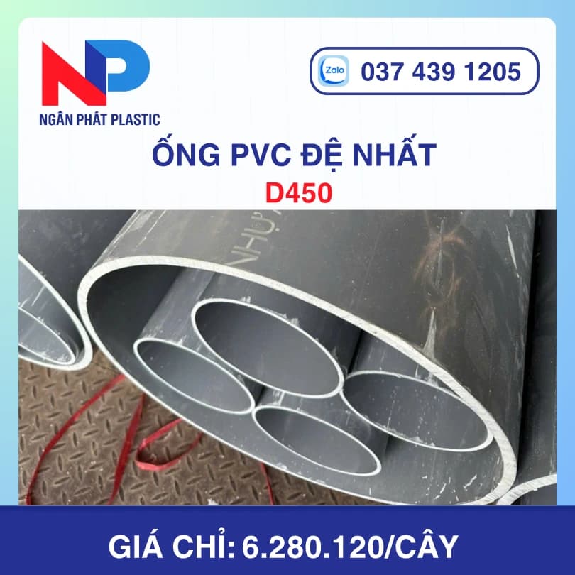 Ống Nhựa PVC D450 Đệ Nhất