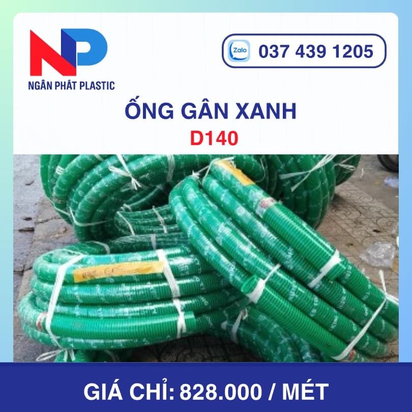 Ống Gân Xanh D140