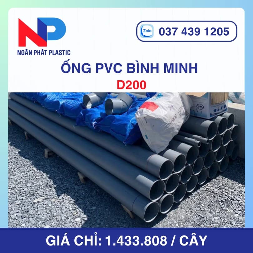Ống Nhựa uPVC D200 Bình Minh
