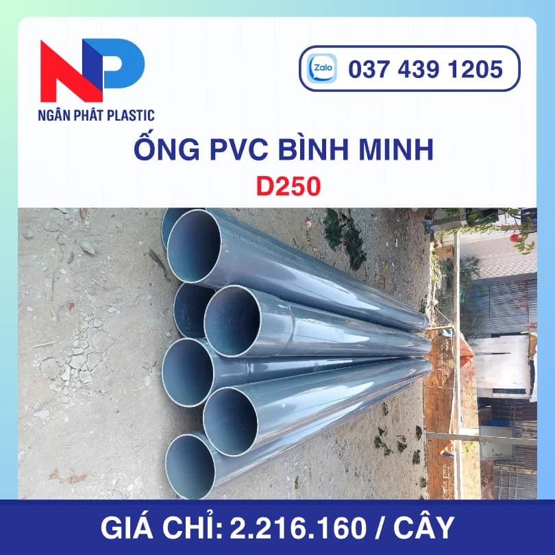 Ống Nhựa uPVC D250 Bình Minh
