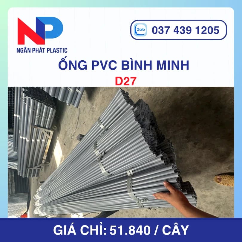 Ống Nhựa uPVC D27 Bình Minh
