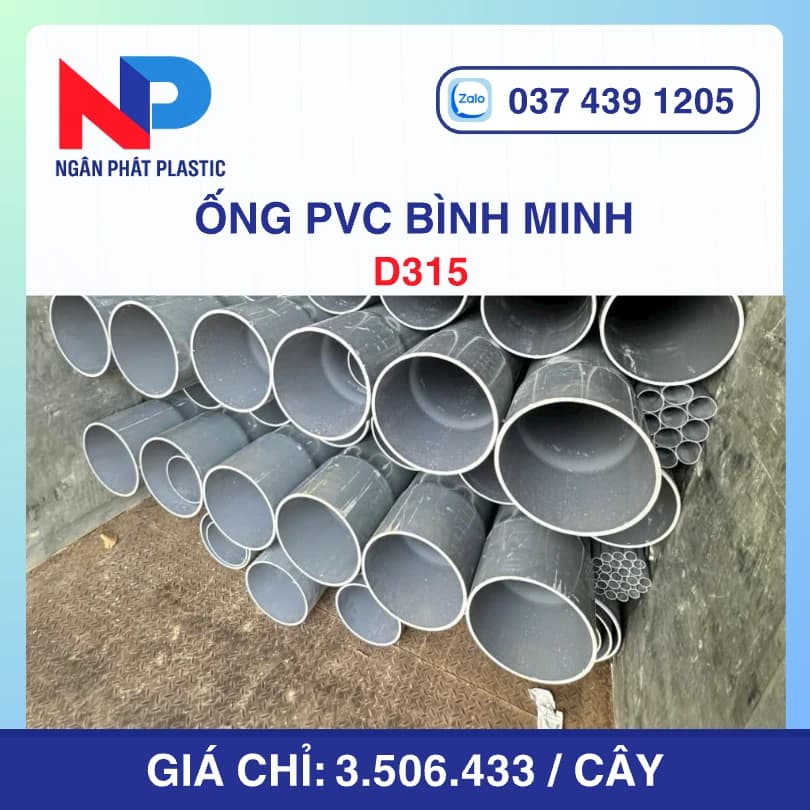 Ống Nhựa uPVC D315 Bình Minh