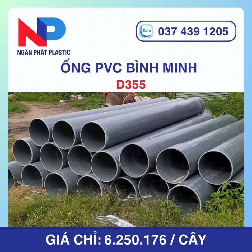 Ống Nhựa uPVC D355 Bình Minh