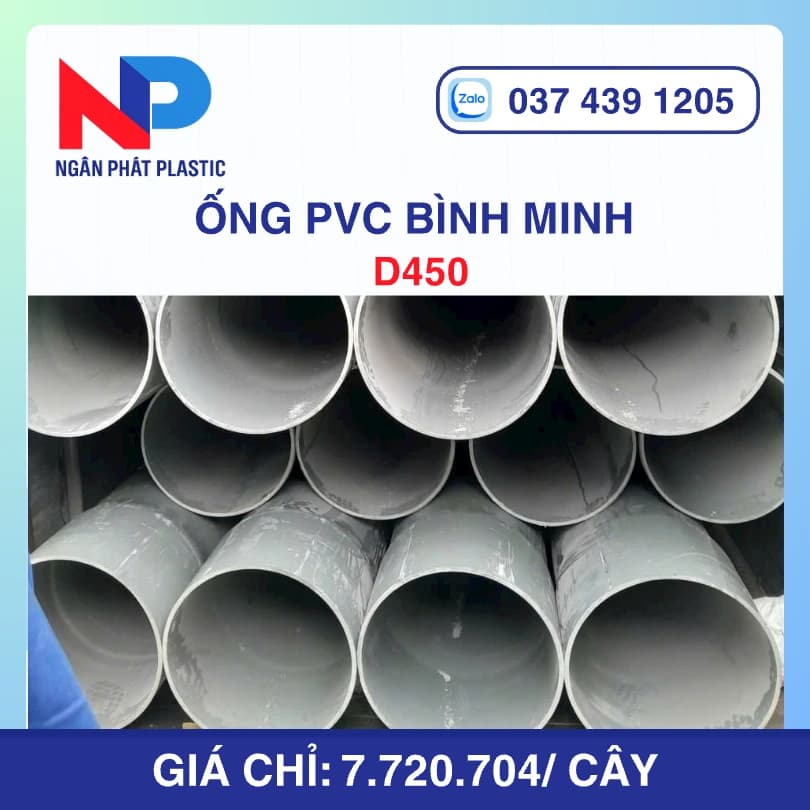 Ống Nhựa uPVC D450 Bình Minh