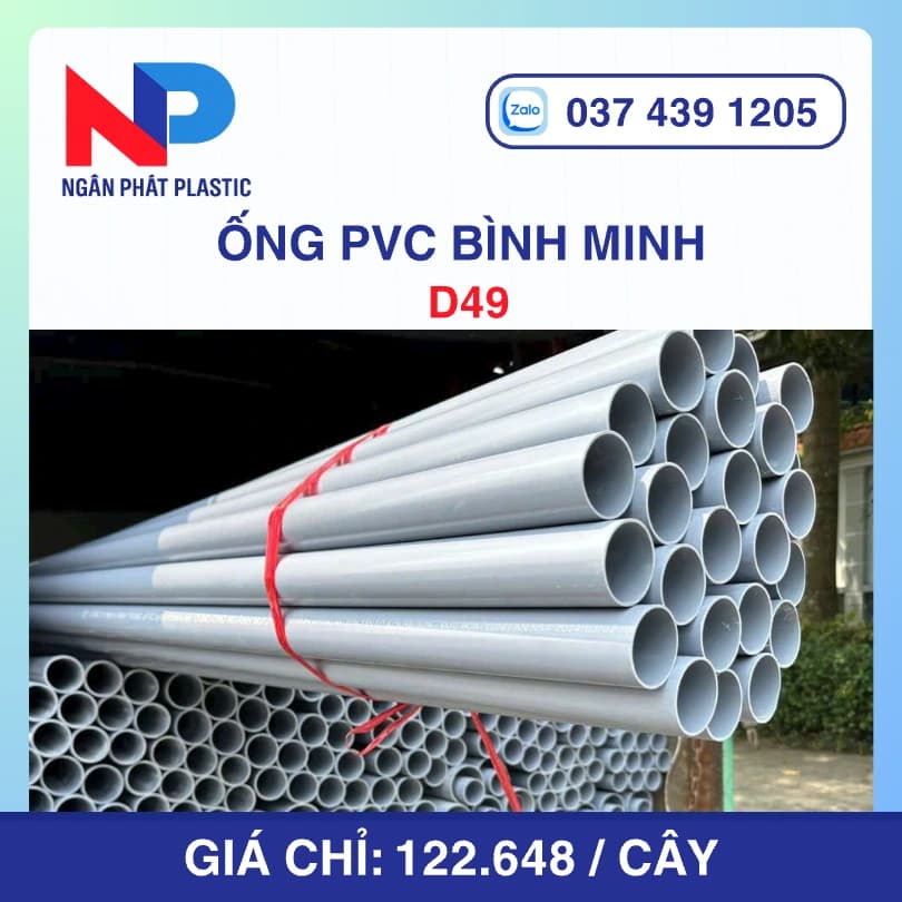 Ống Nhựa uPVC D49 Bình Minh