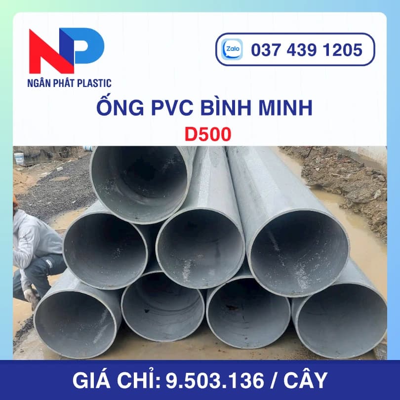 Ống Nhựa uPVC D500 Bình Minh