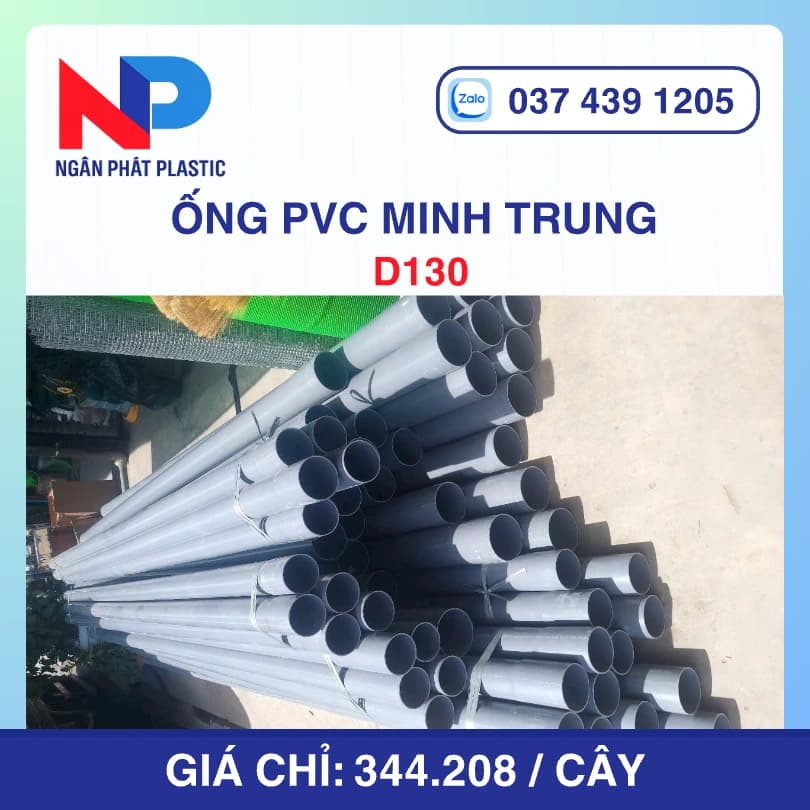 Ống Nhựa UPVC D130 Minh Trung Bơm Cát