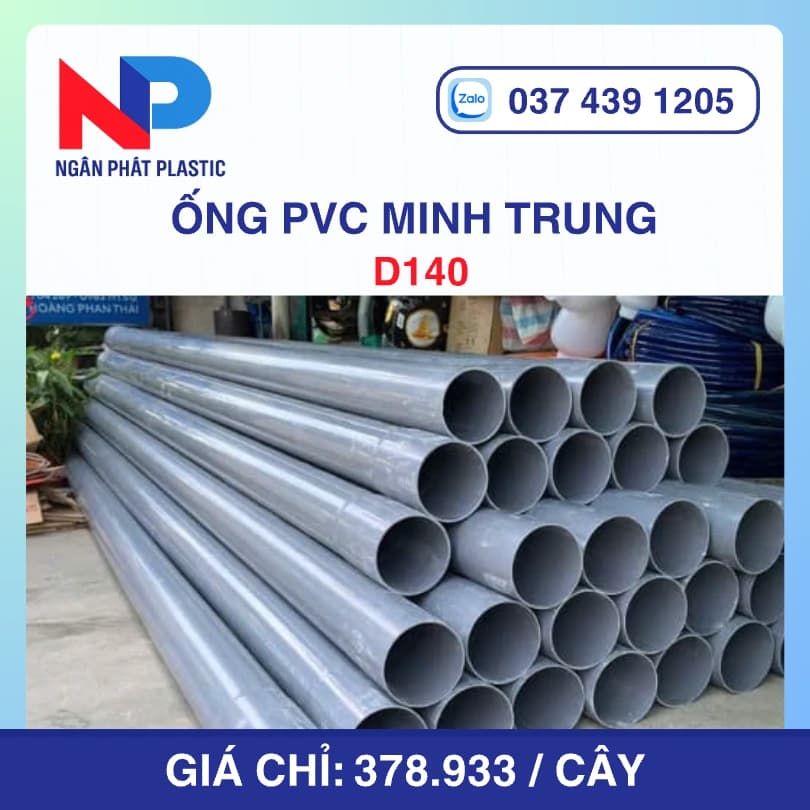 Ống Nhựa UPVC D140 Minh Trung Bơm Cát