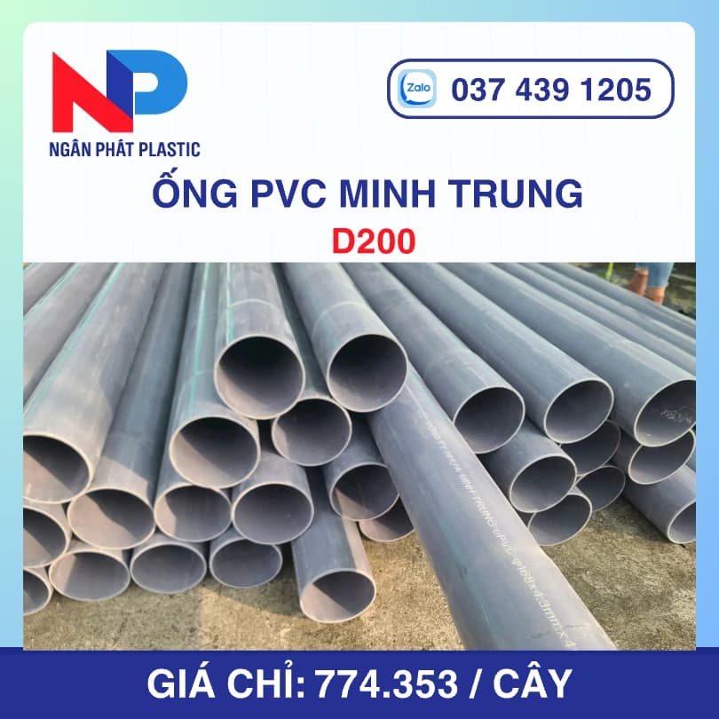 Ống Nhựa UPVC D168 Minh Trung Bơm Cát