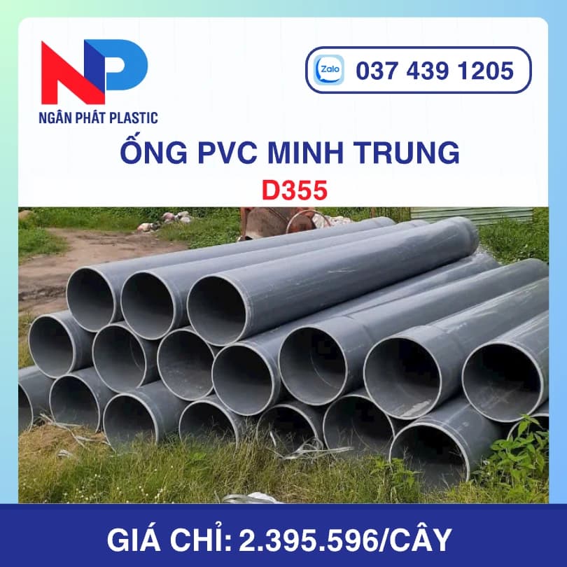 Ống Nhựa UPVC D355 Minh Trung Bơm Cát