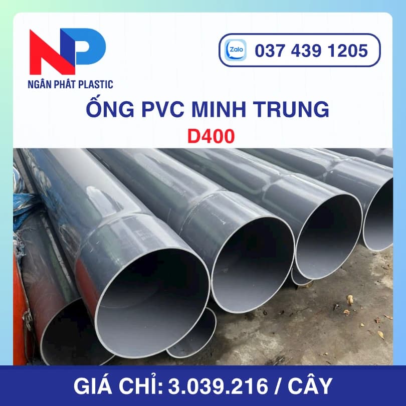Ống Nhựa UPVC D400 Minh Trung Bơm Cát