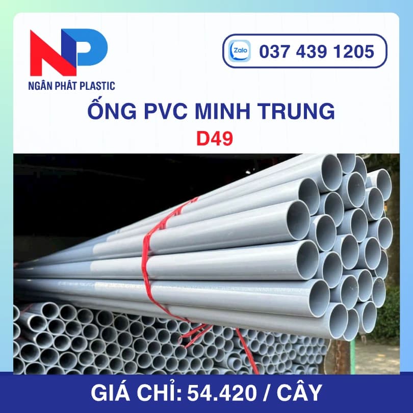 Ống Nhựa UPVC D49 Minh Trung Bơm Cát