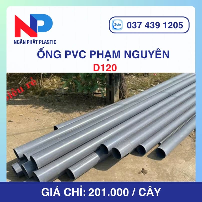 Ống Nhựa PVC D120 Phạm Nguyên