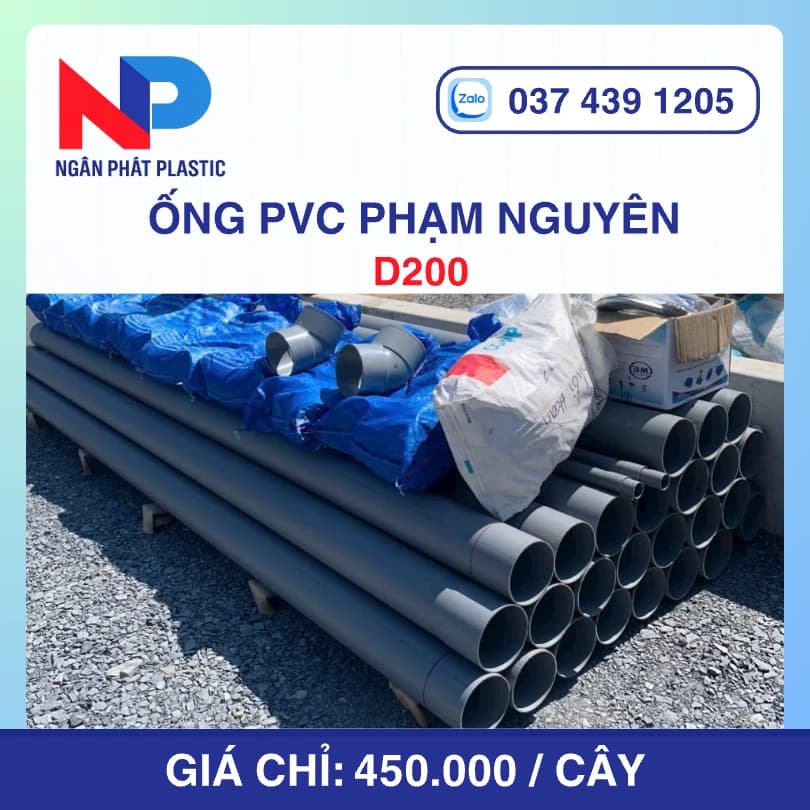 Ống Nhựa PVC D200 Phạm Nguyên