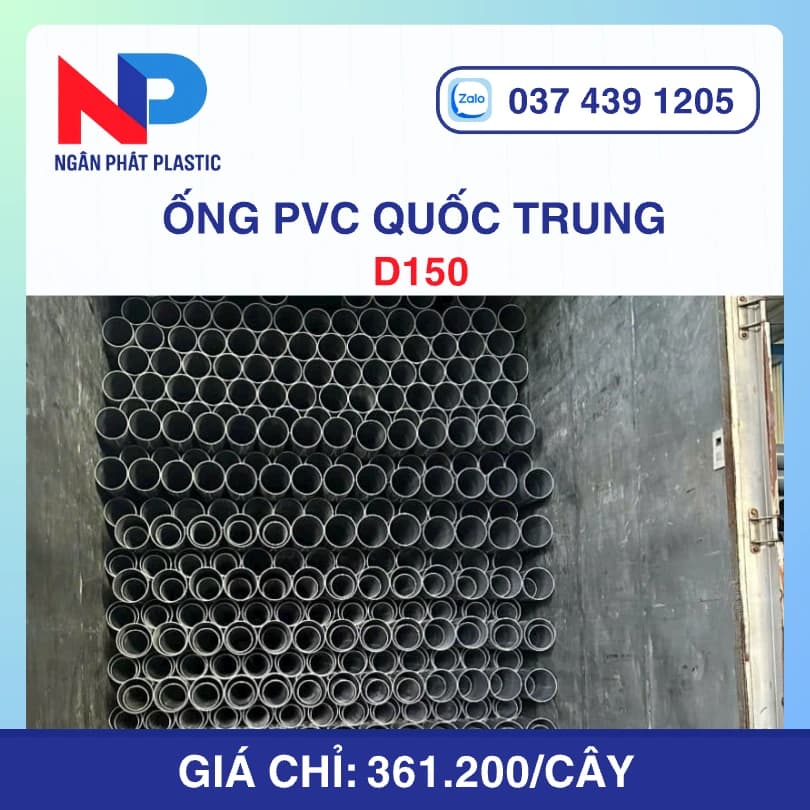 Ống Nhựa D150 Quốc Trung