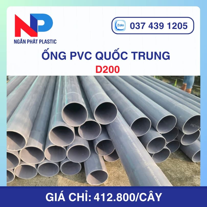 Ống Nhựa D200 Quốc Trung