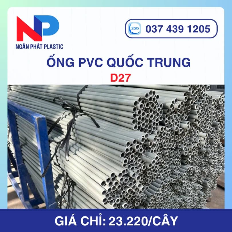 Ống Nhựa D27 Quốc Trung