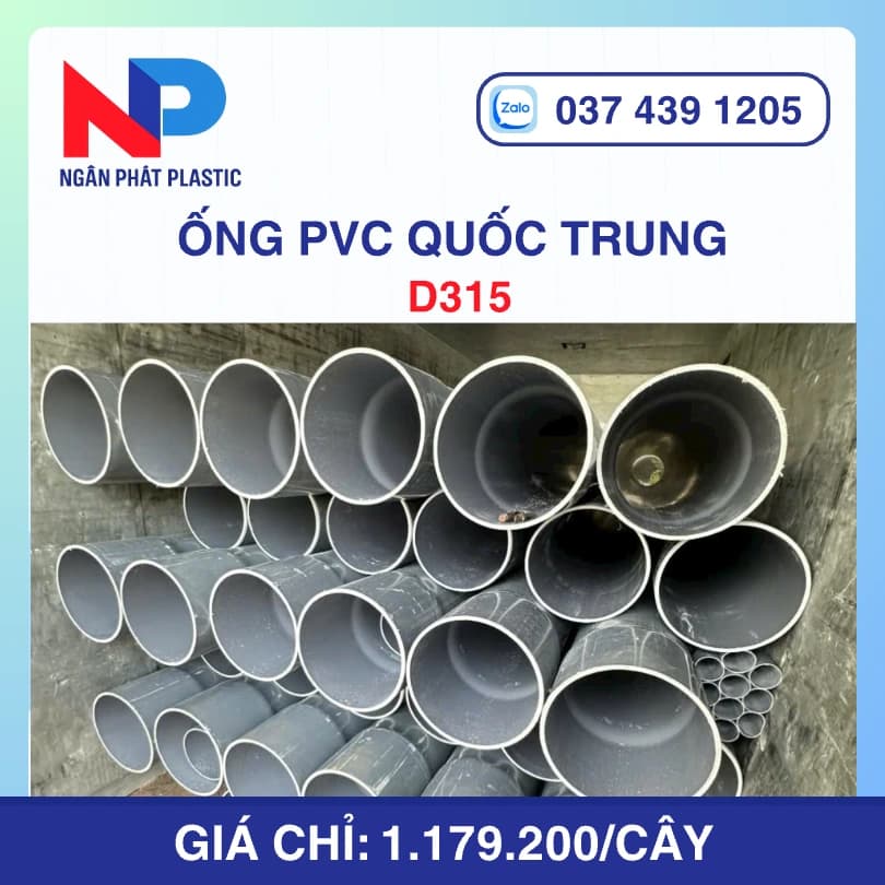 Ống Nhựa D315 Quốc Trung