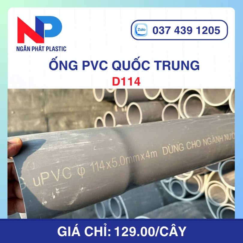 Ống Nhựa D114 Quốc Trung