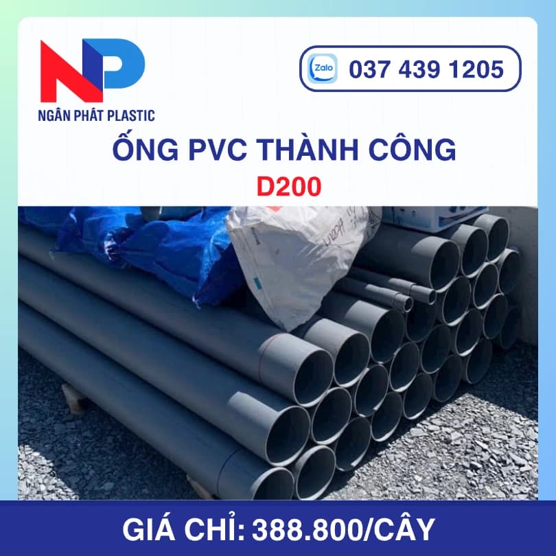 Ống uPVC D200 Thành Công