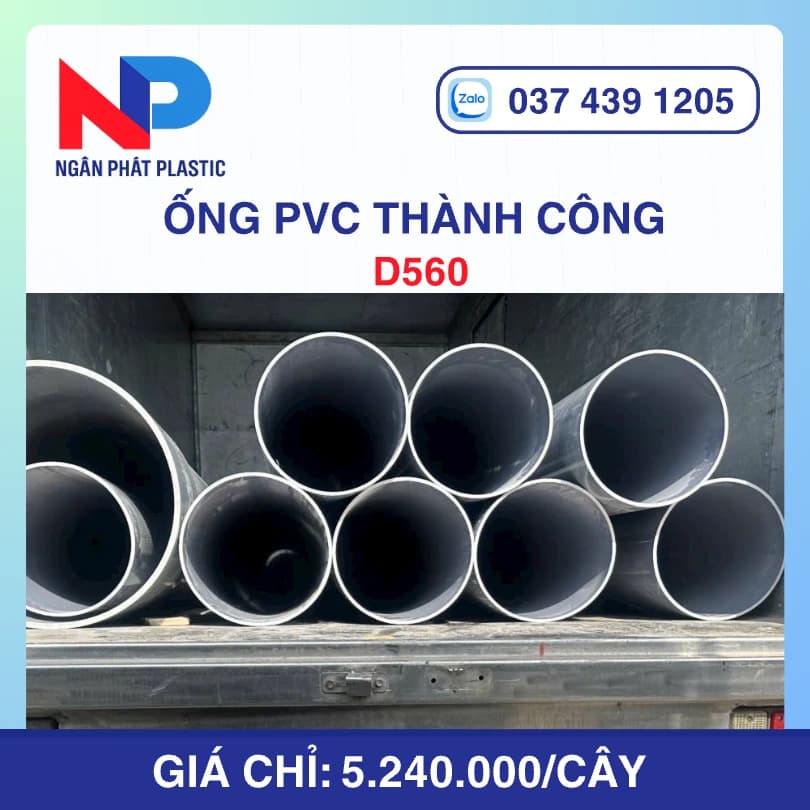 Ống uPVC D560 Thành Công