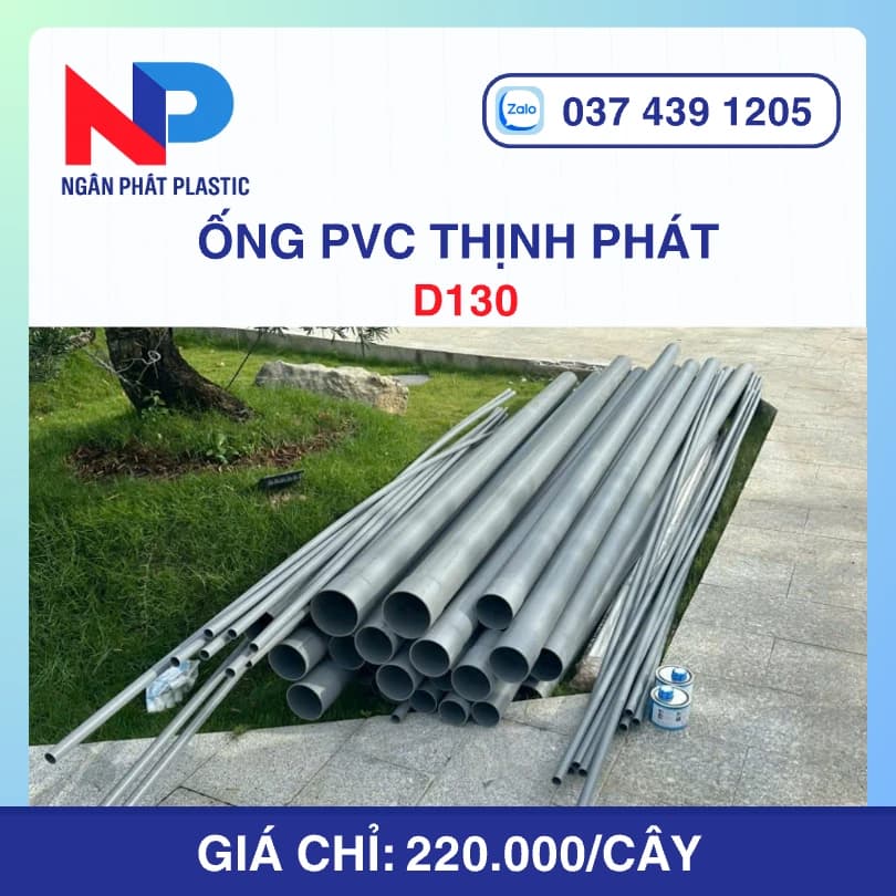 Ống Nhựa uPVC D130 Thịnh Phát