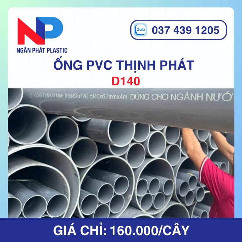 Ống Nhựa uPVC D140 Thịnh Phát