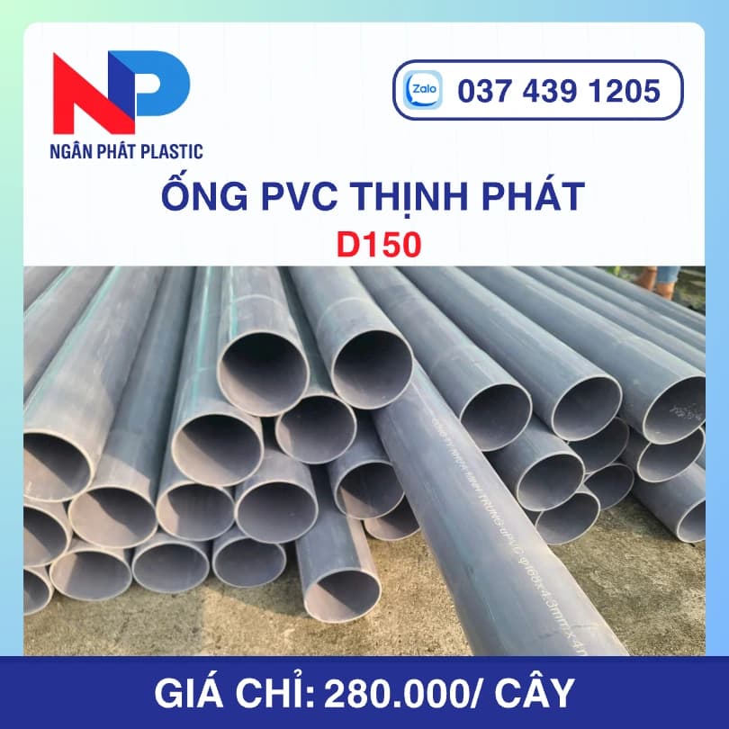 Ống Nhựa uPVC D150 Thịnh Phát