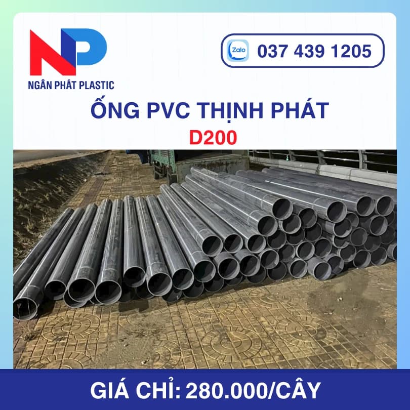 Ống Nhựa uPVC D200 Thịnh Phát