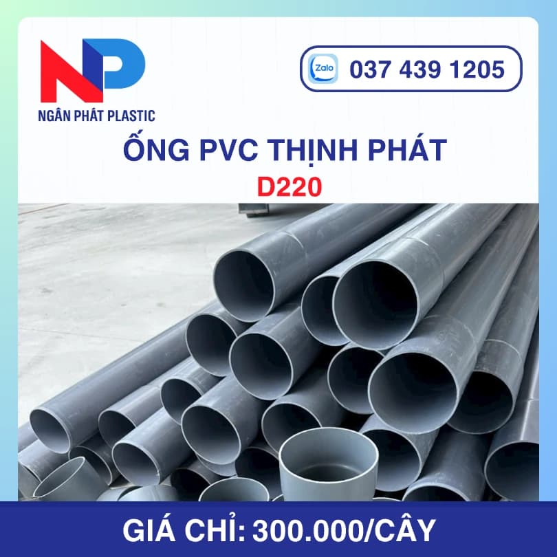 Ống Nhựa uPVC D220 Thịnh Phát