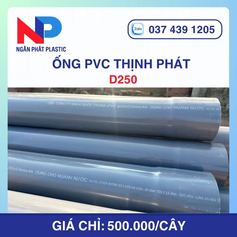Ống Nhựa uPVC D250 Thịnh Phát