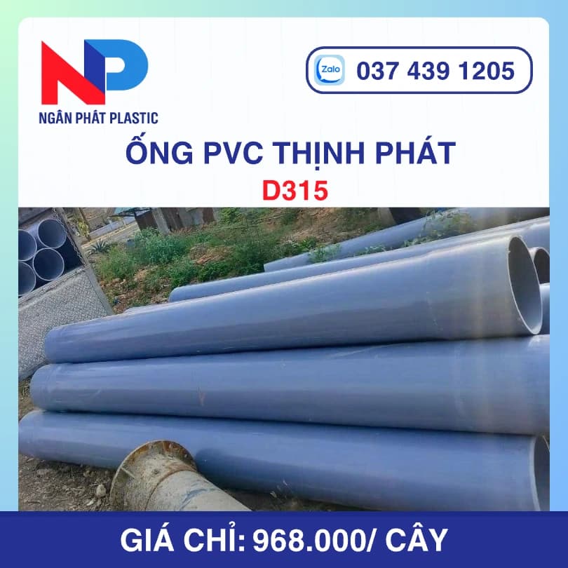 Ống Nhựa uPVC D315 Thịnh Phát