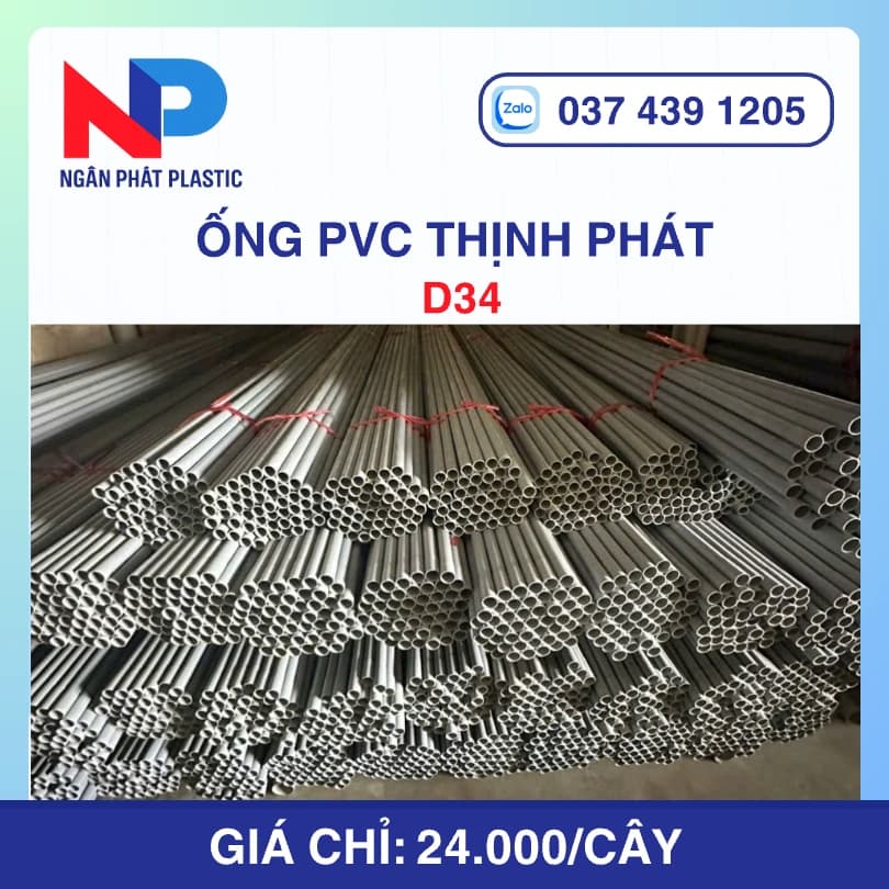 Ống Nhựa uPVC D34 Thịnh Phát