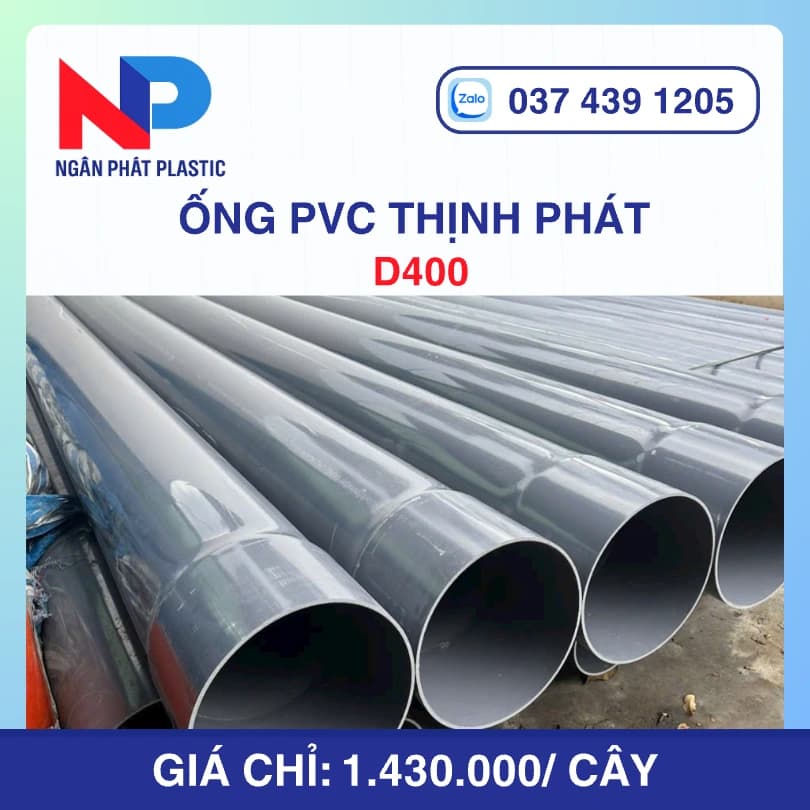 Ống Nhựa uPVC D400 Thịnh Phát