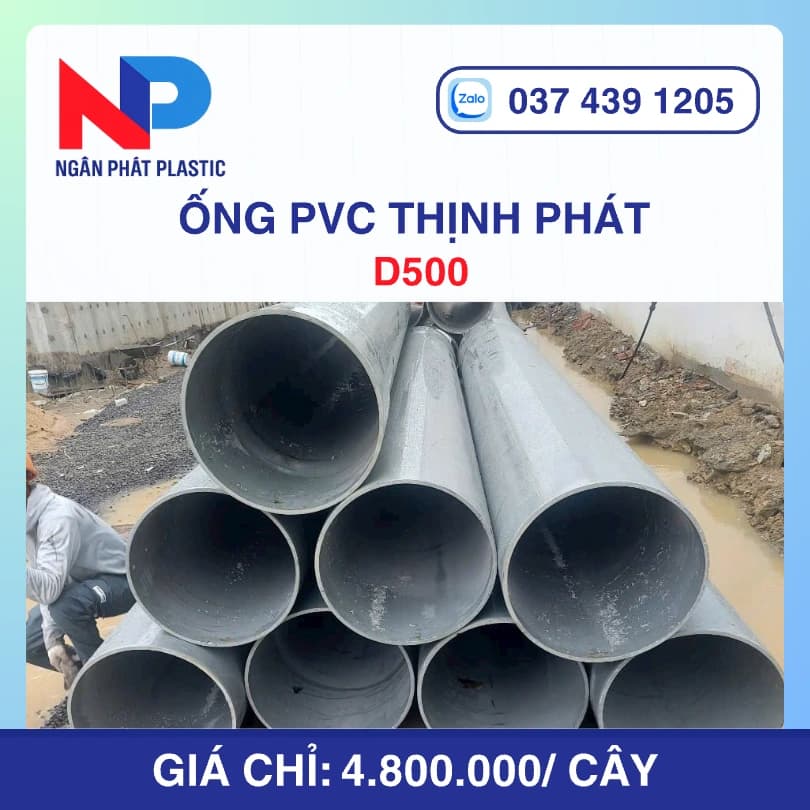 Ống Nhựa uPVC D500 Thịnh Phát