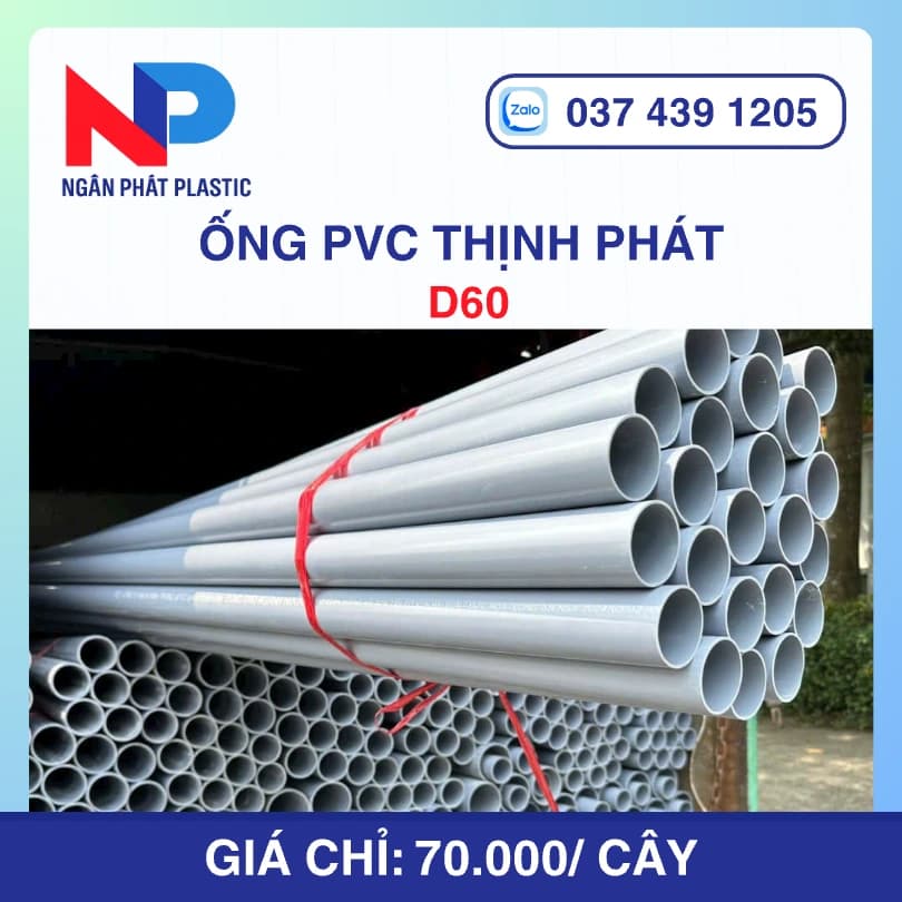 Ống Nhựa uPVC D60 Thịnh Phát