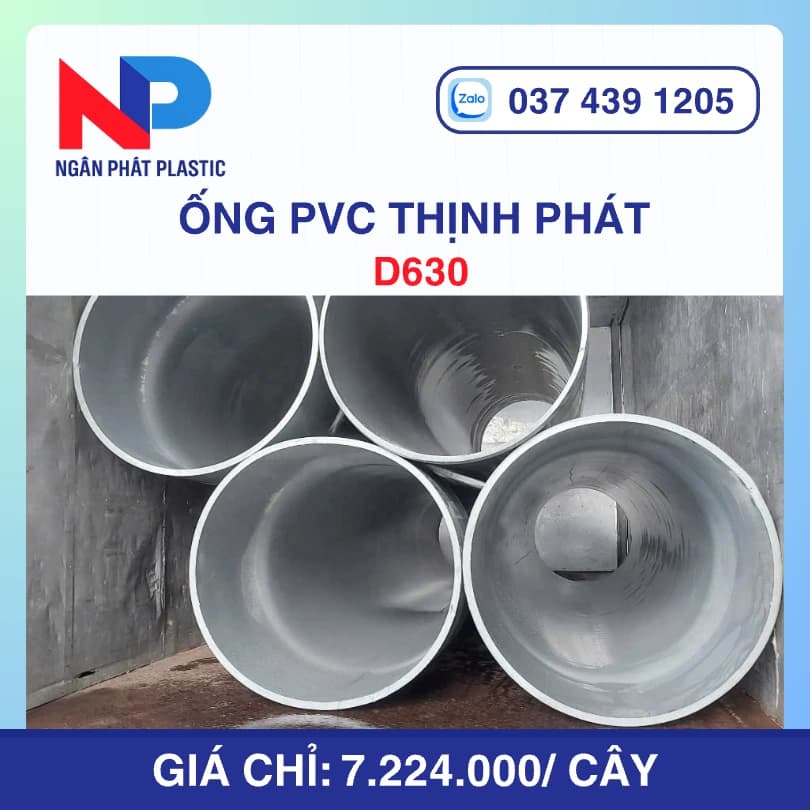 Ống Nhựa uPVC D630 Thịnh Phát