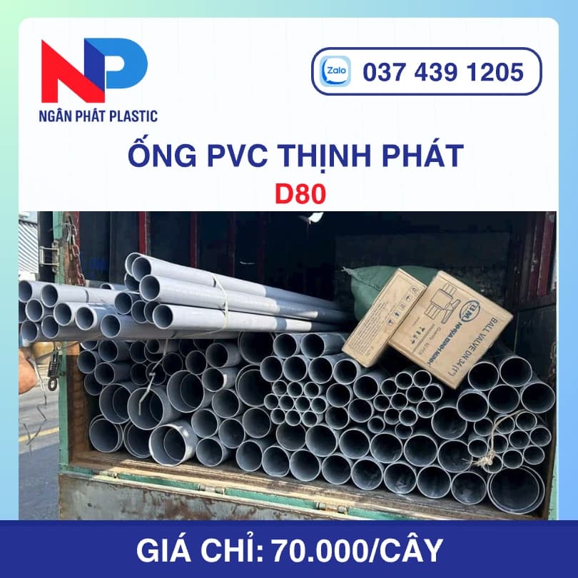 Ống Nhựa uPVC D80 Thịnh Phát