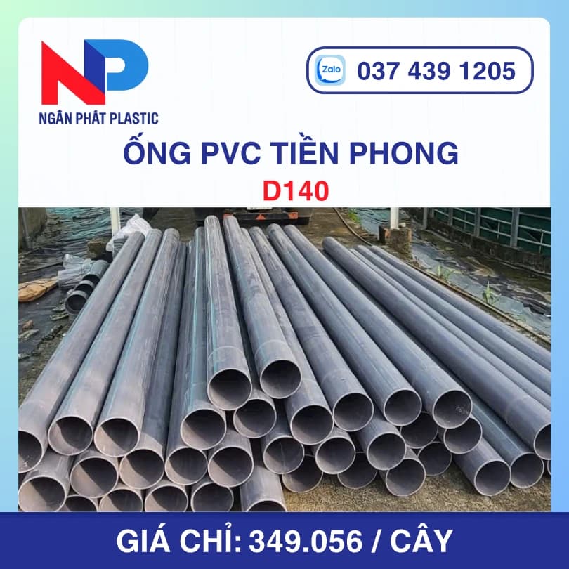 Ống PVC D140 Nhựa Tiền Phong