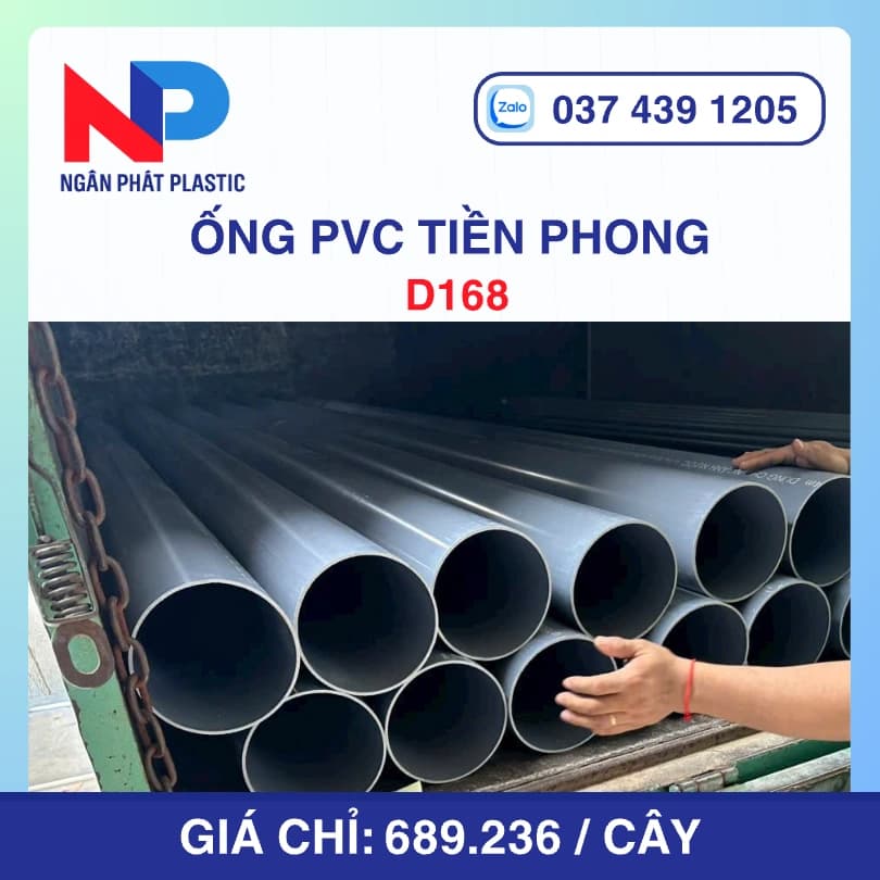 Ống PVC D168 Nhựa Tiền Phong