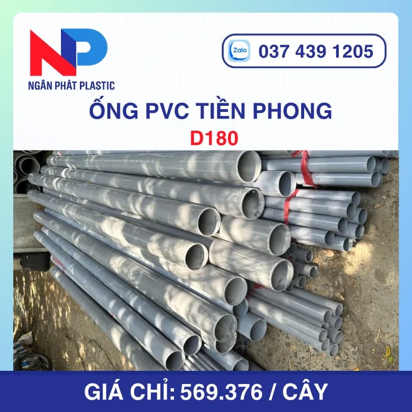 Ống PVC D180 Nhựa Tiền Phong