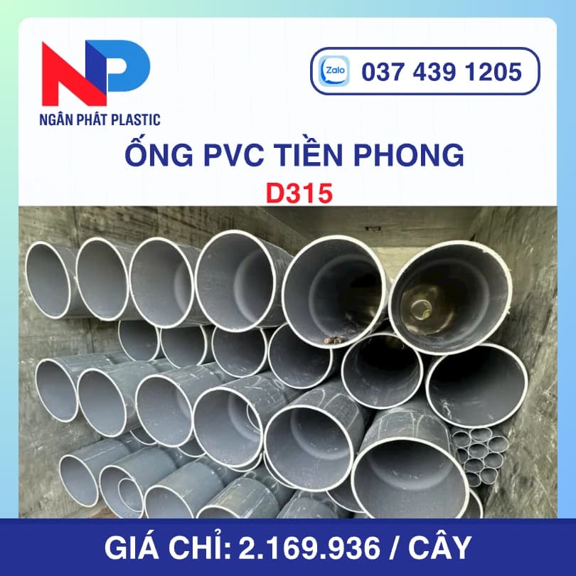 Ống PVC D315 Nhựa Tiền Phong