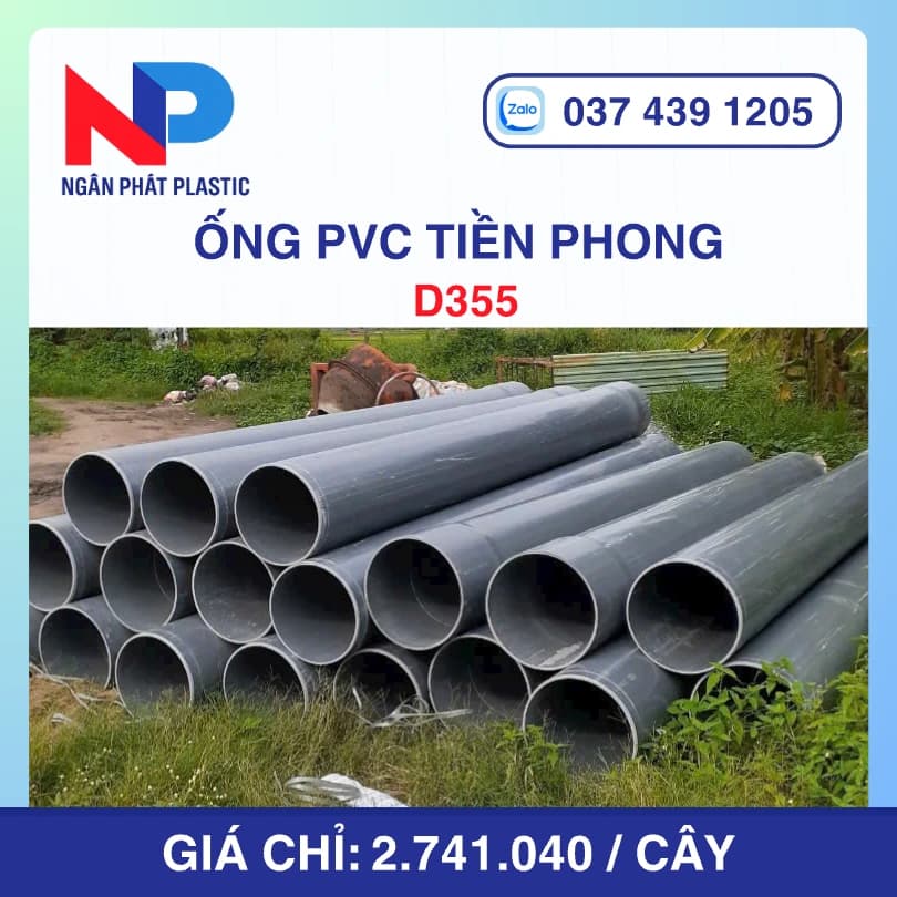 Ống PVC D355 Nhựa Tiền Phong