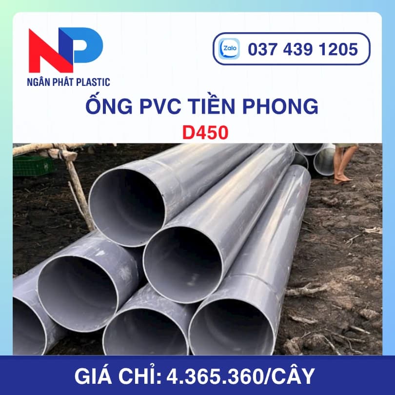 Ống PVC D450 Nhựa Tiền Phong