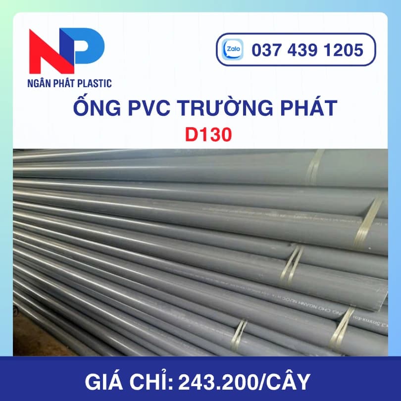 Ống Nhựa uPVC D130 Trường Phát